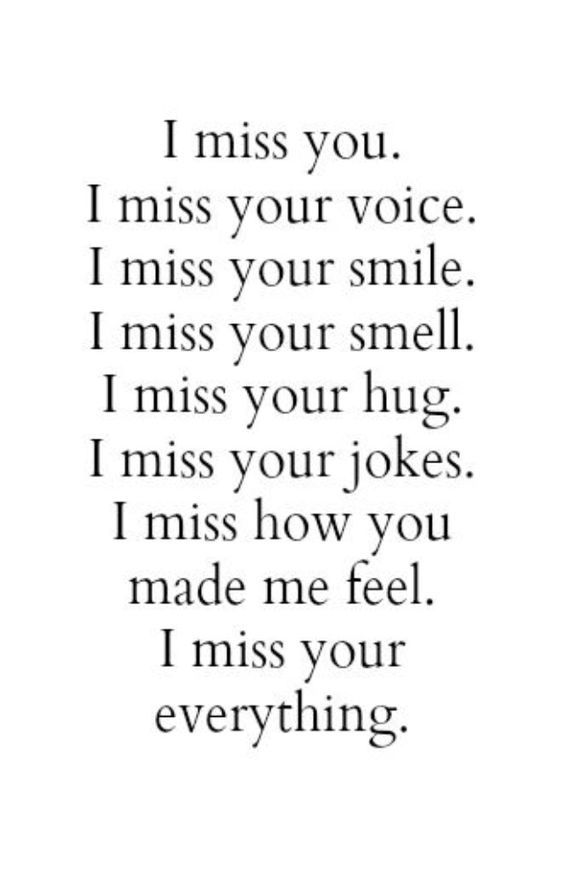 You miss her