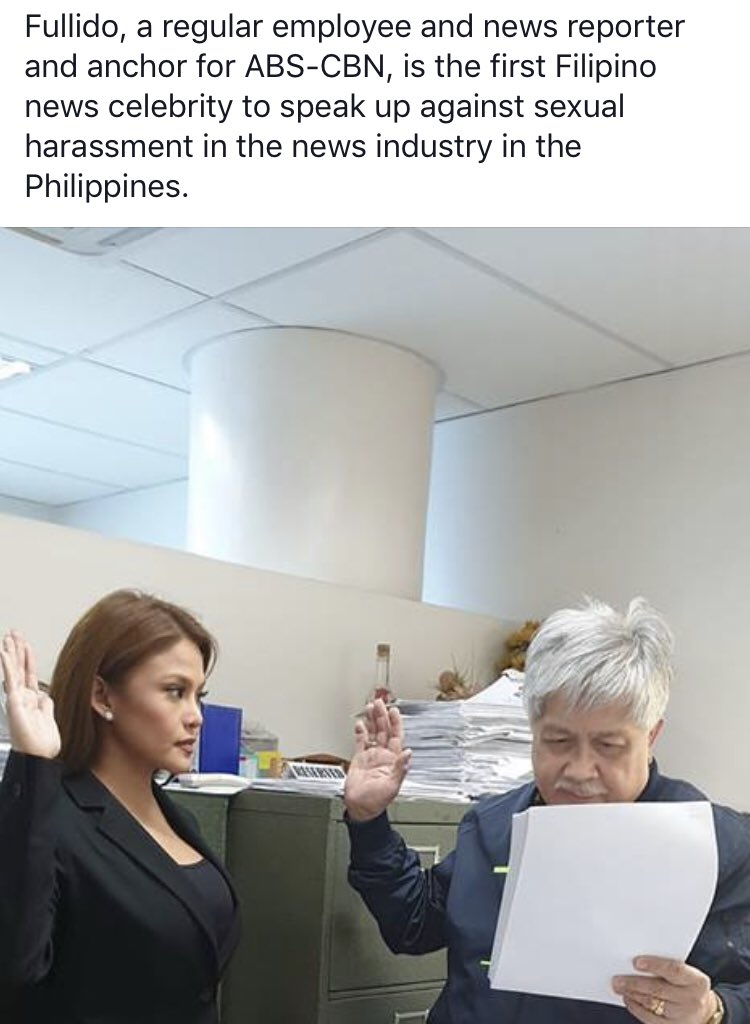 LaVidaLawyer's tweet photo. Gretchen Fullido files sexual harassment case https://t.co/0ARPesXaWW