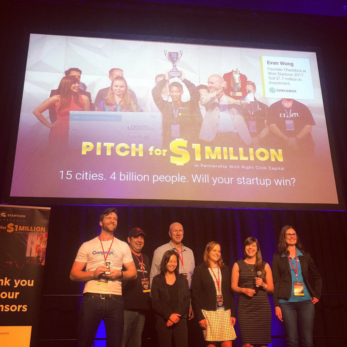 🎉Winners are grinners! Congratulations to our BNE4 teams @conpagoco for taking FIRST PLACE and @Monarcglobal for taking THIRD at the @startconhq Brisbane finals. Asia Pacific Finals here they come!!! 👏🙌 #startcon #pitchfor1million #pitch #entrepreneur #startupAUS