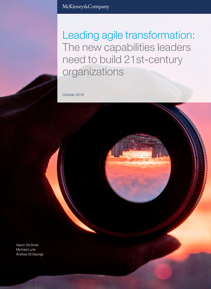 AidanEdu's tweet photo. McKinsey &amp; Company report. "Leadership &amp; how leadership shapes culture are the biggest barriers to - &amp; the biggest enablers of - successful agile transformations". Capabilities that are relevant for education leaders.  https://t.co/bhCsYteSkA @LEADingLightsCE @DTLeadEds #cewall https://t.co/ZzvUHdt4xw