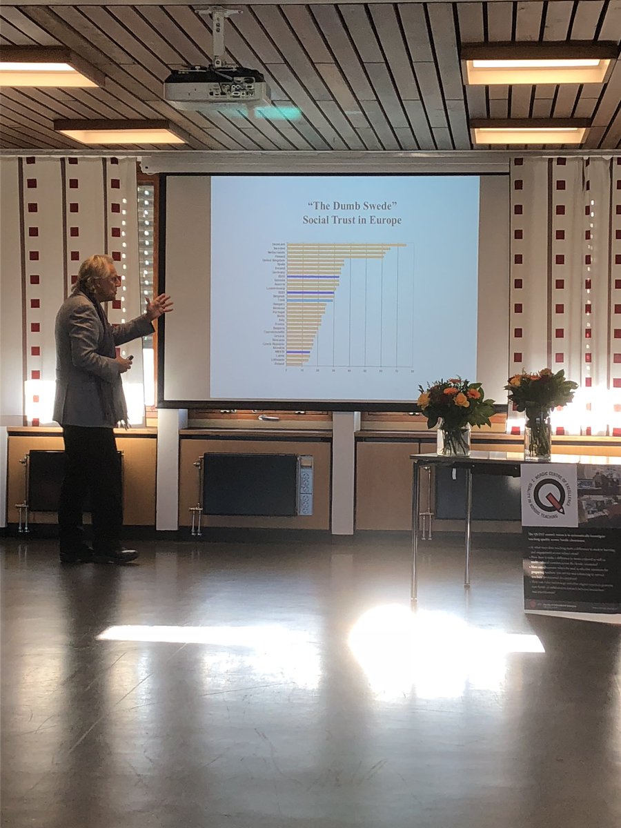Social trust in Europe. QUINT-lecture by Lars Trägårdh in Oslo today#kaurose