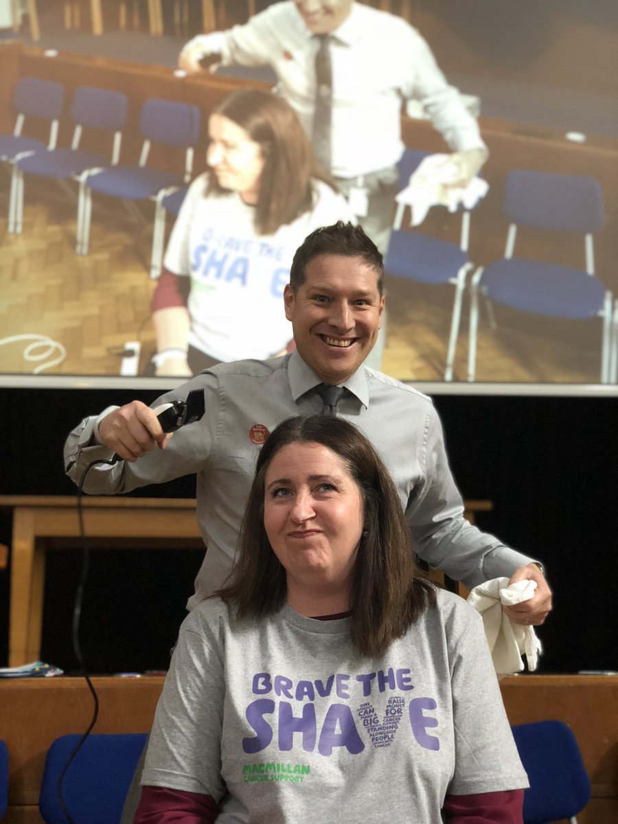 West Kirby Grammar School (@westkirbygs) on Twitter photo A huge ‘Well Done!’ to Mrs Cunningham who braved the shave today in the main hall. She’s raised around £2000 for <a href="/macmillancancer/">Macmillan Cancer Support</a> so far, and her beautiful hair has gone to the Little Princess Trust.
We’re very proud
Anyone can still donate by clicking:
bravetheshave.macmillan.org.uk/shavers/victor… A huge ‘Well Done!’ to Mrs Cunningham who braved the shave today in the main hall. She’s raised around £2000 for <a href="/macmillancancer/">Macmillan Cancer Support</a> so far, and her beautiful hair has gone to the Little Princess Trust.
We’re very proud
Anyone can still donate by clicking:
bravetheshave.macmillan.org.uk/shavers/victor…