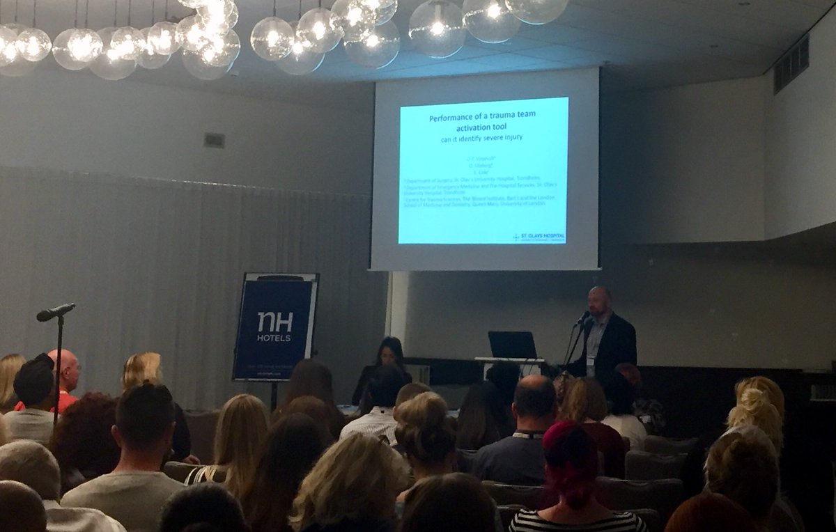 TraumaEMC's tweet photo. @Traumevoll presenting his dissertation publication at #ENTCCONF @TraumaMasters https://t.co/h6hjq3NJL7