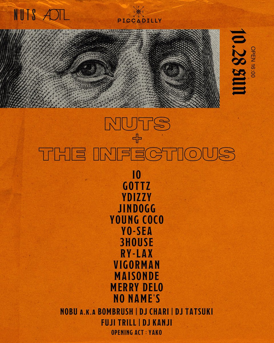 nuts_osaka's tweet photo. 2018.10.28 sun
NUTS × THE INFECTIOUS
@PCDLOSAKA 
▶️ Advance ticket on sale
https://t.co/zA8rCycXaH
https://t.co/fxxG6y2kzq
https://t.co/lza0h2FVMk
https://t.co/imnc8yUrSe https://t.co/t7JNH4hGqE