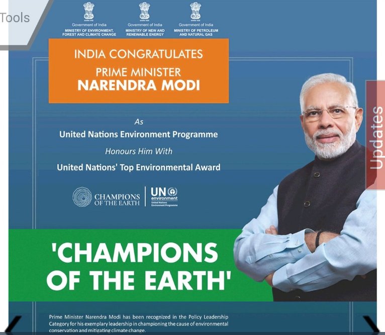 GorwayGlobal's tweet image. While the #GoI spends scarce resources on a huge advertising campaign to tell Indians about the #UNEnvironmentProgramme #Policy #Leadership Award for PM Modi, it is worth recalling who the previous recipients of the same award were.