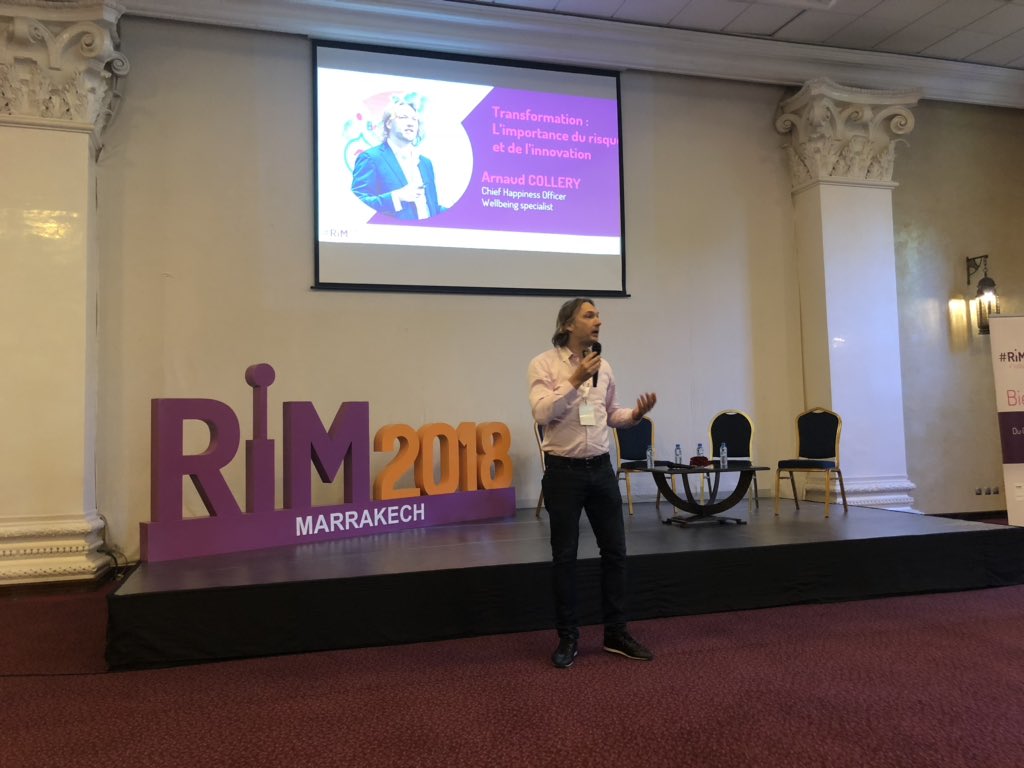nsekkaki's tweet photo. “J aurais voulu être un ......chief happiness officer”  @ArnaudCollery #RIM2018 , nous aussi ! @fadouce https://t.co/XwbIS6ulrw