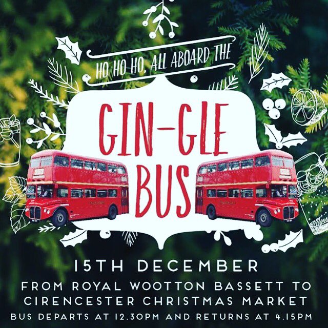 jezabelgin's tweet photo. Last remaining tickets on the Gin-gle bus ! Try our special Jolly Jezabel 🎄 #ginbus #Christmas #royalwoottonbassett #Cirencester #christmasmarket #jolly #xmas #vintagebus #gin https://t.co/9ypp5duZfk