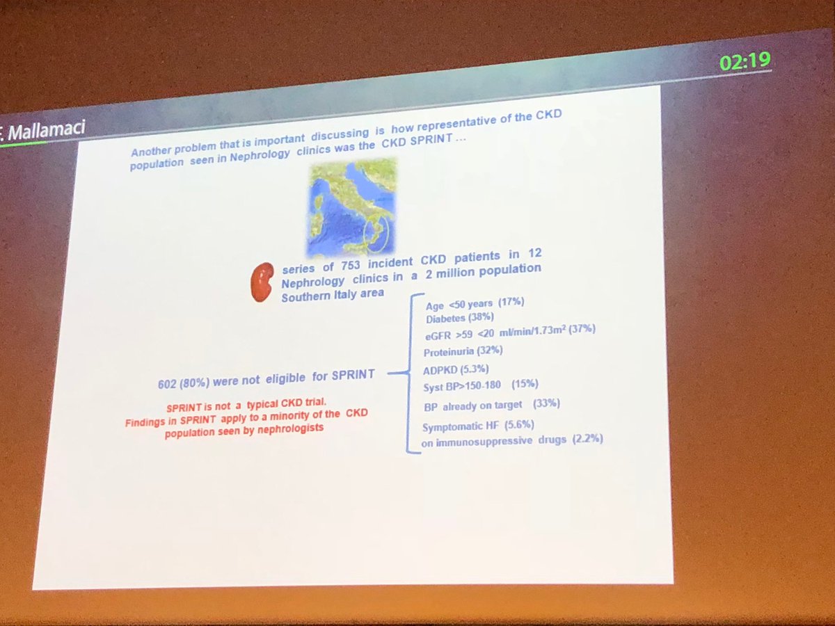caioqualunque's tweet photo. SPRINT population isn’t representative of the Italian ckd population #sin2018 https://t.co/P6qx5Vu2nT