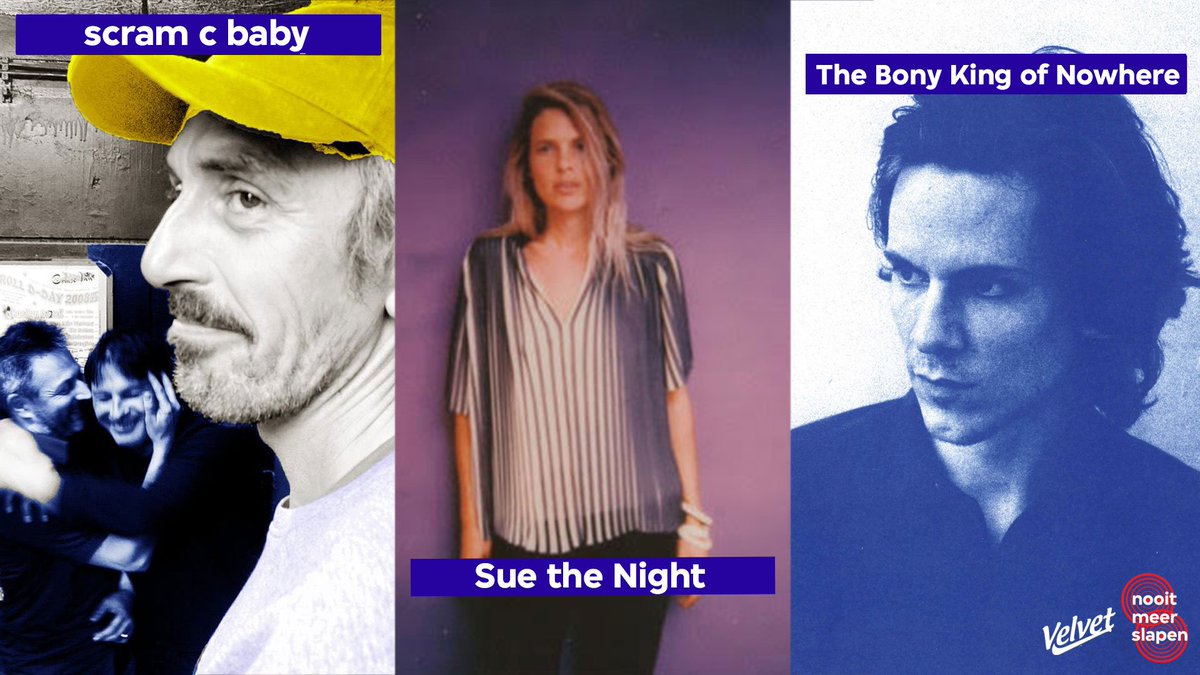 Zin in een gratis concert op deze prachtige herfstdag? Sue the Night, The Bony King of Nowhere en Scram C Baby spelen vanaf 14:30 in <a href="/VelvetMusicAdam/">Velvet Music A'dam</a> voor de NMS Live sessies. We zien je daar! <a href="/suethenight/">suethenight</a>, <a href="/TBKONmusic/">The Bony King of Nowhere</a> <a href="/scramcbaby/">Scram C Baby</a>.