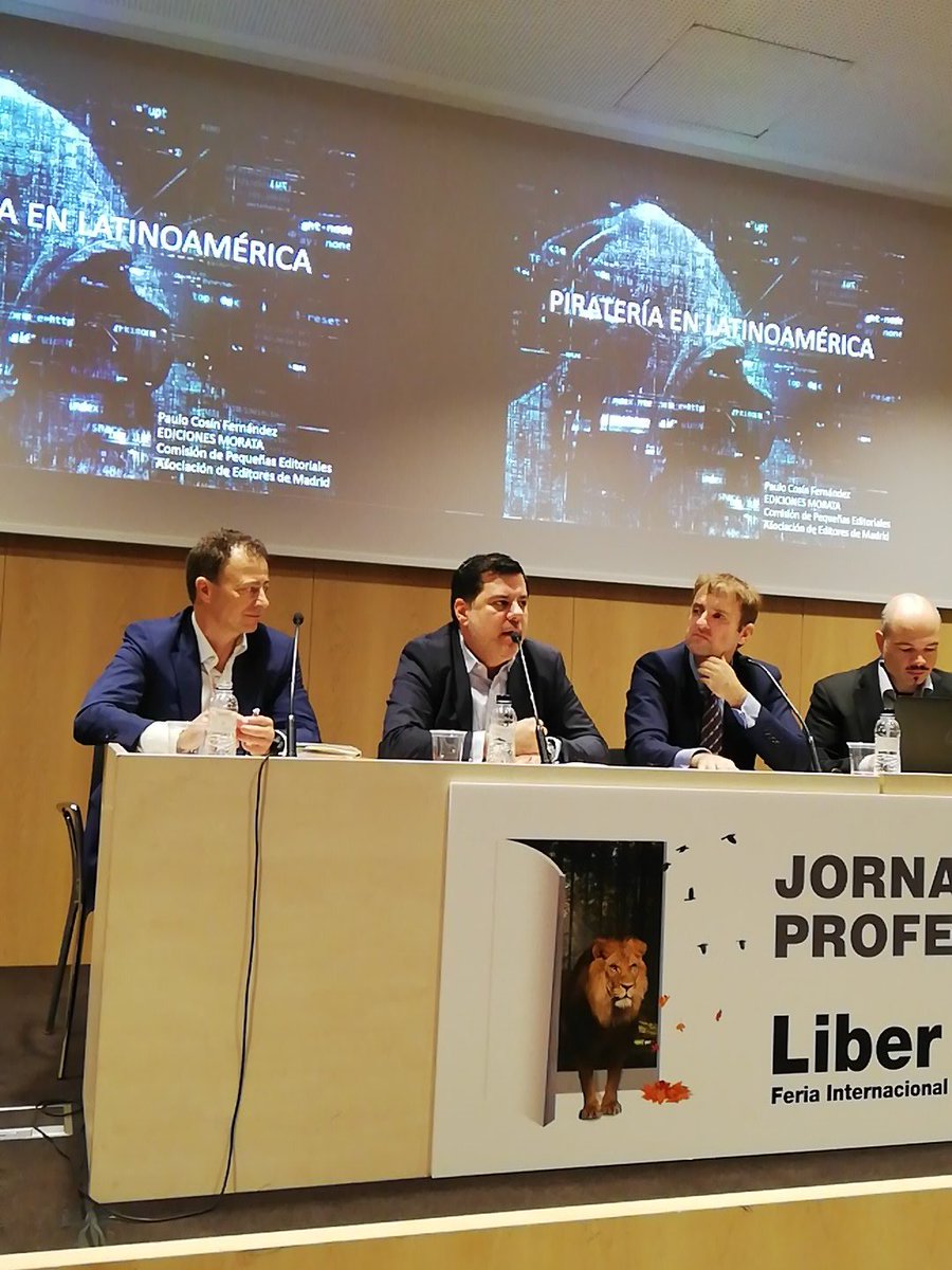 CEDROenlinea's tweet photo. #liber2018 J. Calafell, @GrupoPlaneta2, la piratería está enraizada culturalmente en la sociedad #Iberoamérica #PropiedadIntelectual https://t.co/tfAz5qOibY