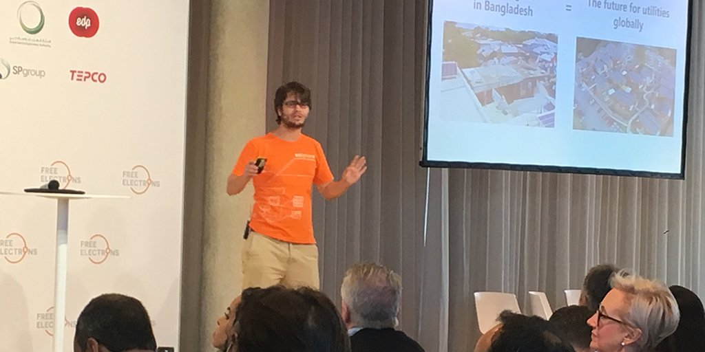 .@MESOL_share shares their vision for the #futureofenergy in Bangladesh through the creation of a P2P #SolarGrid.

#FreeElectrons18