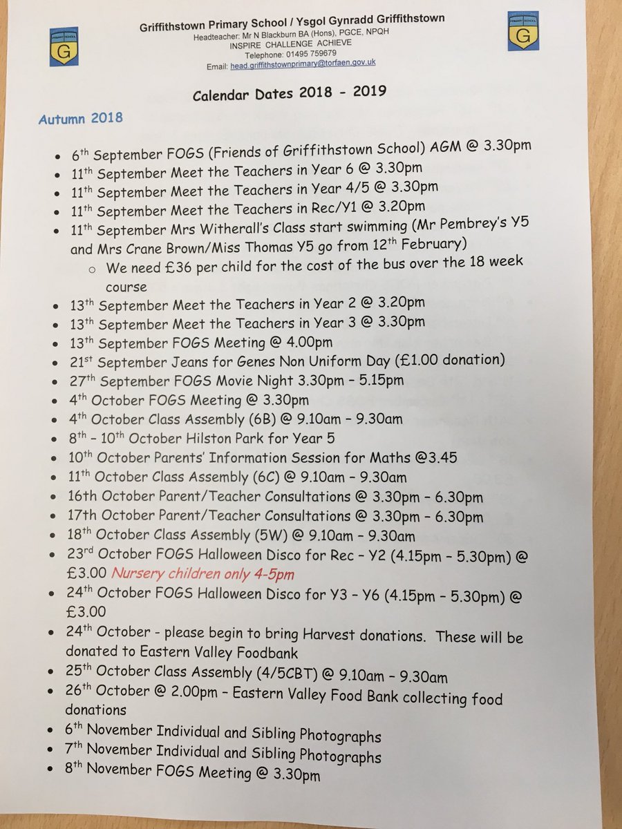 Griff_HEAD's tweet image. Autumn Dates for 2018/2019