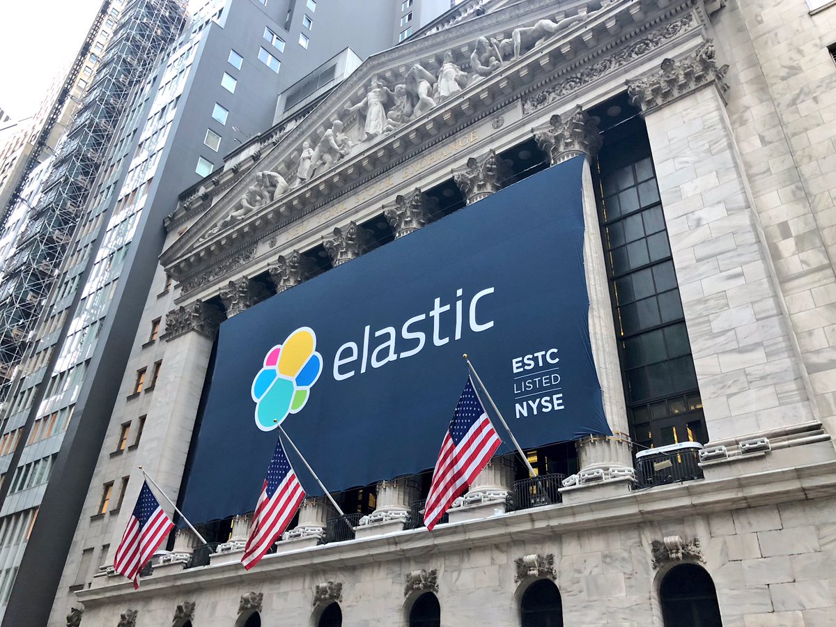 ElasticFR's tweet photo. Nous sommes honorés, nous sommes reconnaissants. Aujourd'hui, nous sommes une société cotée en bourse au @NYSE. #Elasticsearch #RingZeBell https://t.co/1MMx61ycn7 https://t.co/tFRLCElRjC