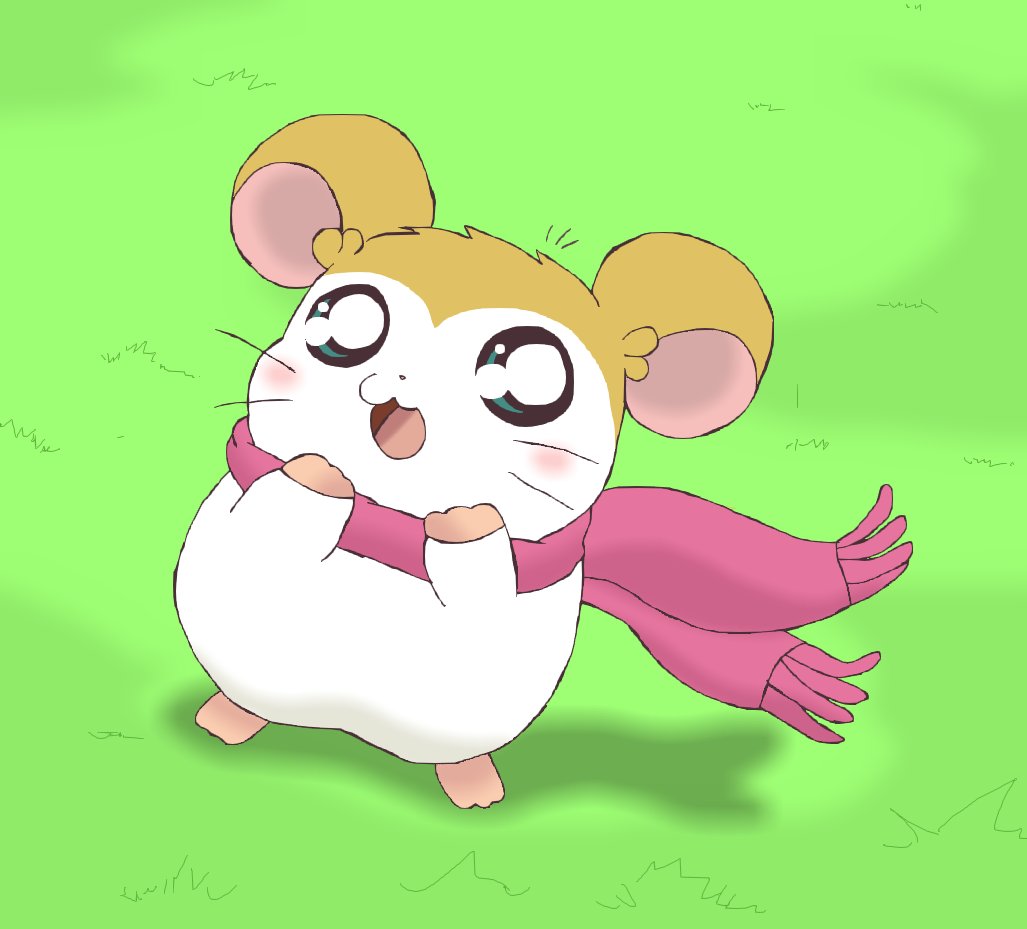 なったー Sur Twitter テーマは マフラーちゃん 風になびくマフラー ハム太郎版深夜の真剣お絵描き60分一本勝負
