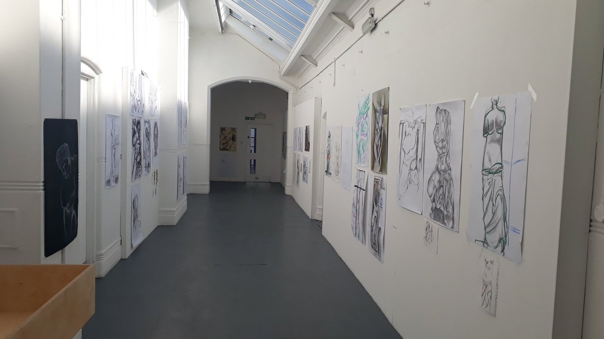 Yr1 Fine Art students have revived the classical casts at <a href="/NorwichUniArts/">Norwich University of the Arts</a> by filling PS4 with drawings of them where Victorian art students used to draw them! Come and see! #observationaldrawing #BAfineart #fineartstudents #drawing #classicalsculpture #wearenuaa