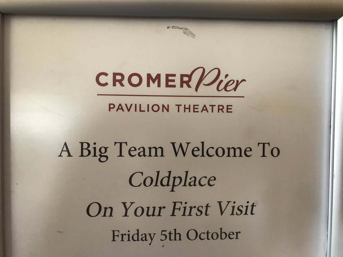 Coldplace (@coldplacecp) on Twitter photo Lovely welcome for our first visit to <a href="/thecromerpier/">Cromer Pier</a> looking forward to tonight. Tickets still available cromer.ticketsolve.com/shows/87358031… Lovely welcome for our first visit to <a href="/thecromerpier/">Cromer Pier</a> looking forward to tonight. Tickets still available cromer.ticketsolve.com/shows/87358031…