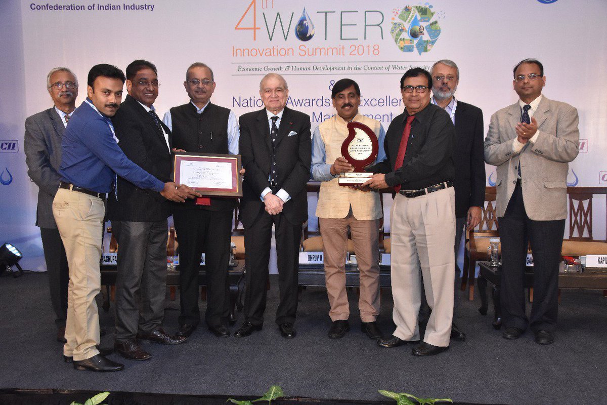 CIIEvents's tweet photo. Himadri Speciality Chemical Ltd being conferred 12th National Water Awards for Excellence in Water Management for “Integrated carbon chemical plant having zero liquid discharge thru recycling of treated effluent" at Singur, WB under WITHIN THE FENCE category. #CIIWaterSummit2018 https://t.co/Wj67mpUVPf