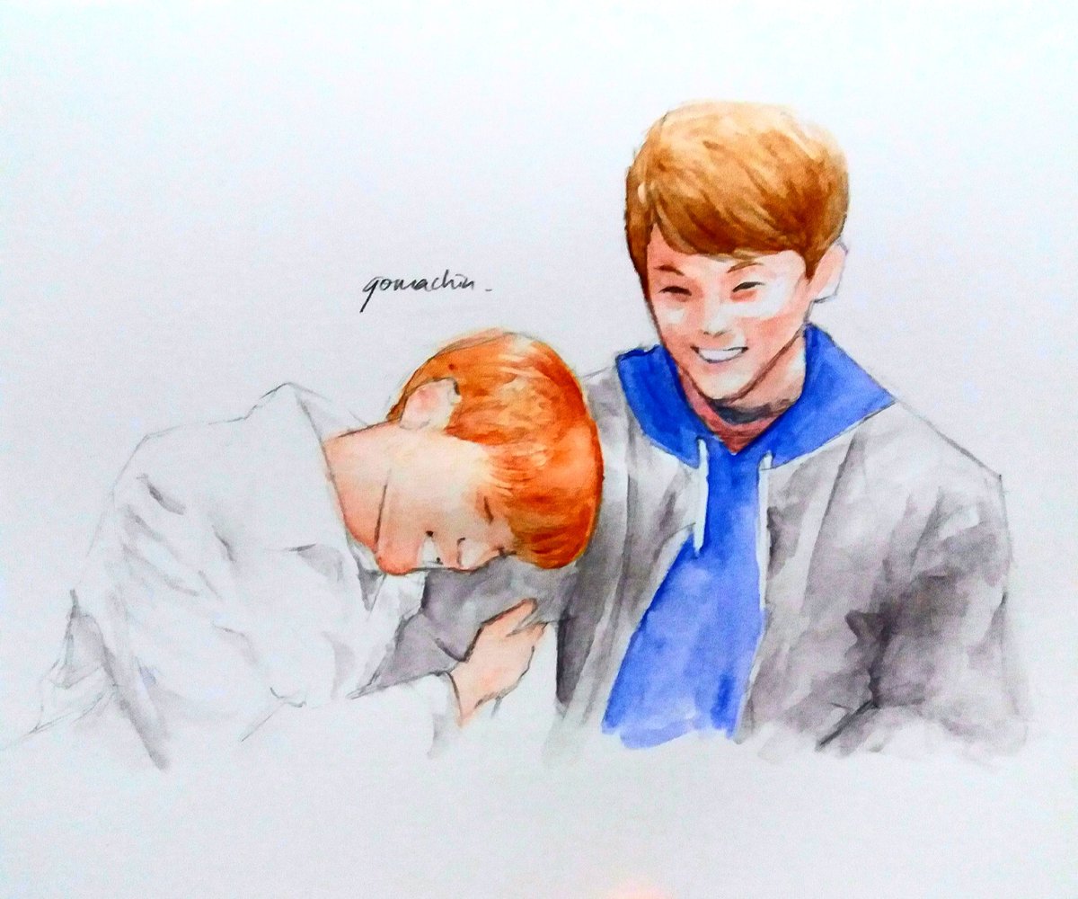 dropsofsunrays's tweet photo. Some #MARKHYUCK watercolor drawings in my archive https://t.co/Ca3hXKNFaR