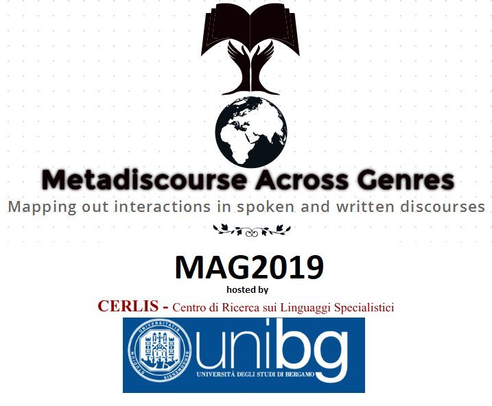 erdemakbas_dr's tweet photo. #Metadiscourse Across Genres 2019, Italy.
Submission Deadline is 30th Nov 2018. Please send your abstract to MAG2019@unibg.it as an RTF attachment..
Visit https://t.co/HFg65CpHUd and https://t.co/i0glcR6xx8 for more info about #MAG2019
#corpuslinguistics #linguistics #MAG2017 https://t.co/Hp5A51HIIE