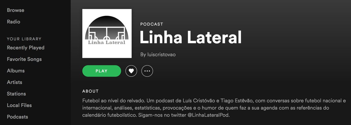 LinhaLateralPod's tweet photo. O podcast #LinhaLateral já está disponível no @spotifypt. Assinem e oiçam todos os episódios! https://t.co/FRvYzQsJ64