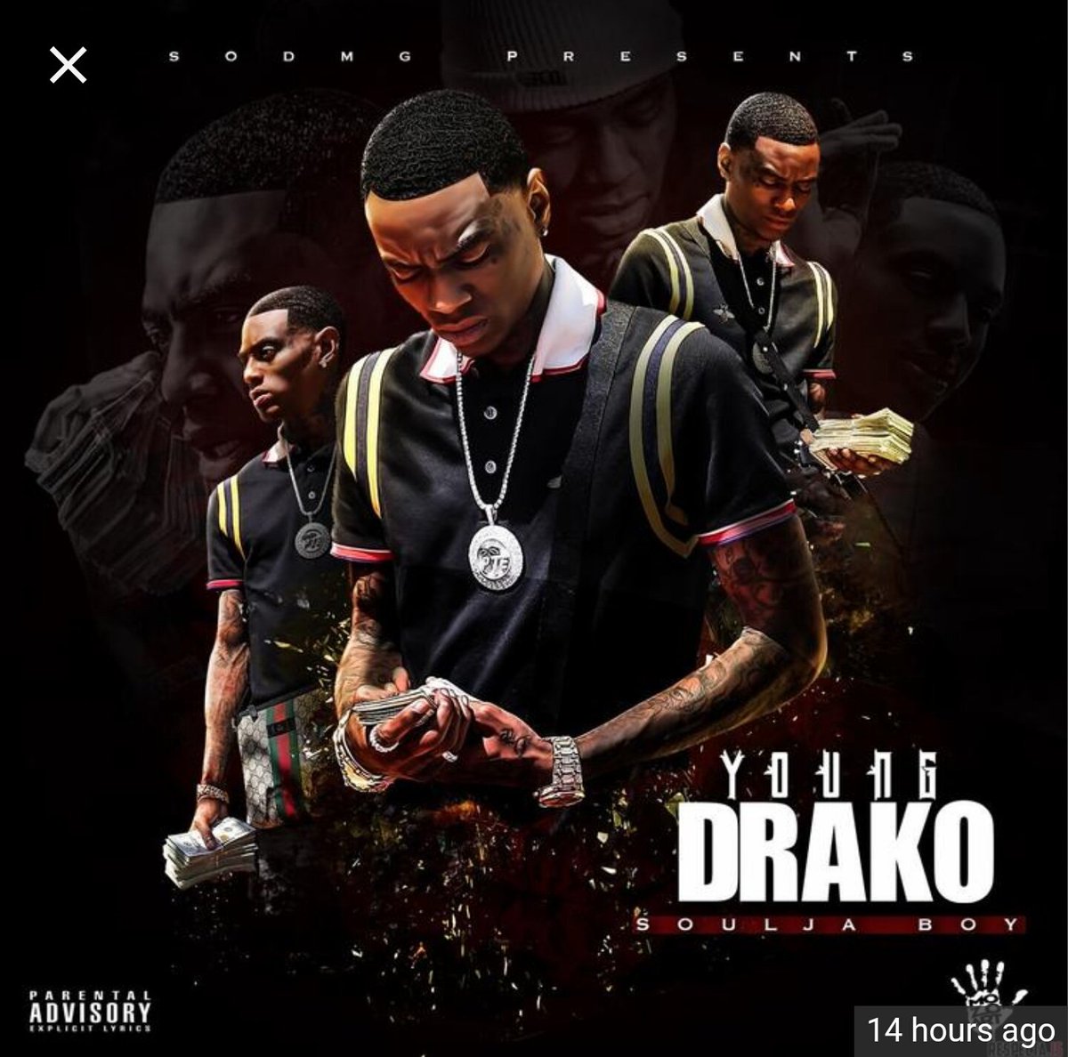 AllGreed's tweet photo. I'm trying to decide if this project #youngdrako is lowkey hot, or just not. #Souljaboy shamelessly stole literal adlibs,flows and styles but it's kinda works so... https://t.co/gLhvI3oZDr