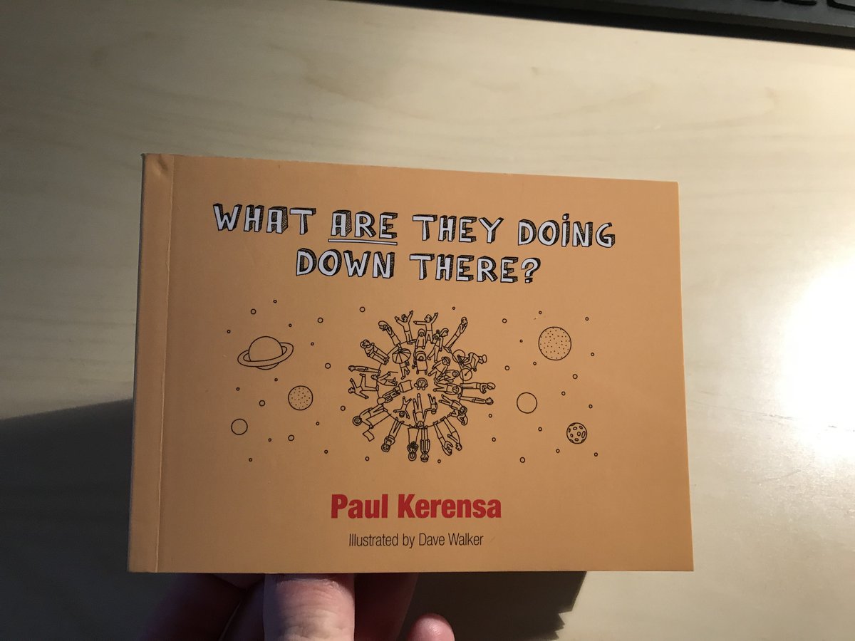 paulkerensa's tweet photo. Competition time! There's only one 1st EVER copy of m'new book What ARE They Doing Down There? (my one-liners, Dave Walker's cartoons). RT+Like this, I'll sign+post to random winner picked on Tue 9th 12noon. Book's preorderable here+your local bookshop https://t.co/gRJpcWvDBt https://t.co/zQs2AZVaS2