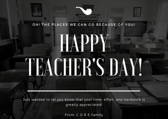 core_cducm's tweet photo. Being one is a great privilege,
having one is a blessing!

#HappyNationalTeachersDay 
#COREcelebrates https://t.co/873W07YK4p