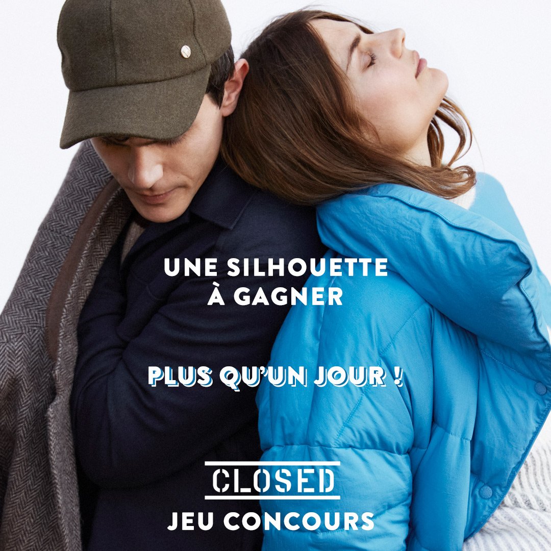[JEU CONCOURS] Plus qu'un jour pour tenter de gagner une silhouette CLOSED ! C'est par ici > bit.ly/concours-closed 🍀 

#lastchance #giveway #fashion