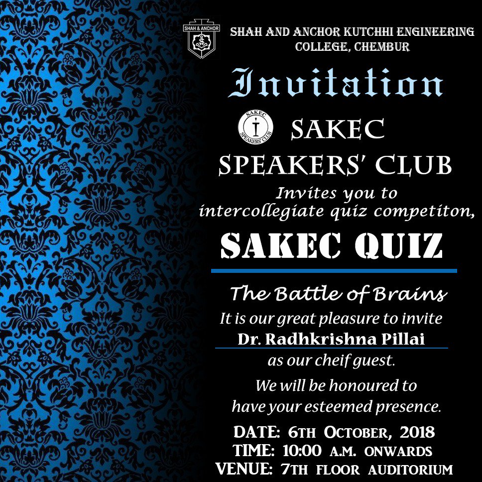 rchanakyapillai's tweet photo. Going for this program as a Chief Guest tomorrow in Chembur.
#SpeakersClub #SAKEC https://t.co/hAJnOqpcbK