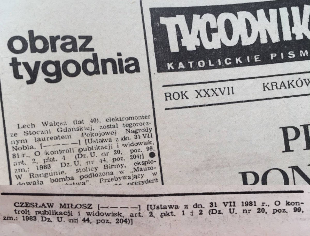 Nazwanie głośno prostej czynności drukarskiej brzmiało w ówczesnej sytuacji jednoznacznie.

Wznowiony po przerwie w maju 1982 roku „Tygodnik” już w tytule dawał kontrę stanowi wojennemu, Wronie i wszystkim jej porządkom.
