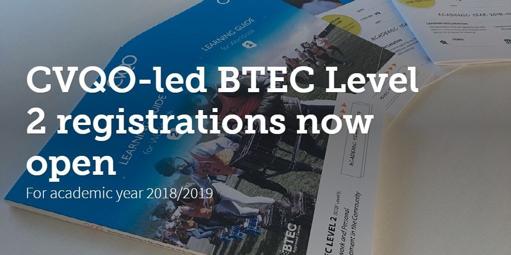CVQO's tweet image. Have you registered for one of our great new BTEC Level 2 qualifications yet? 
Click here to find out more: buff.ly/2PVGjrz