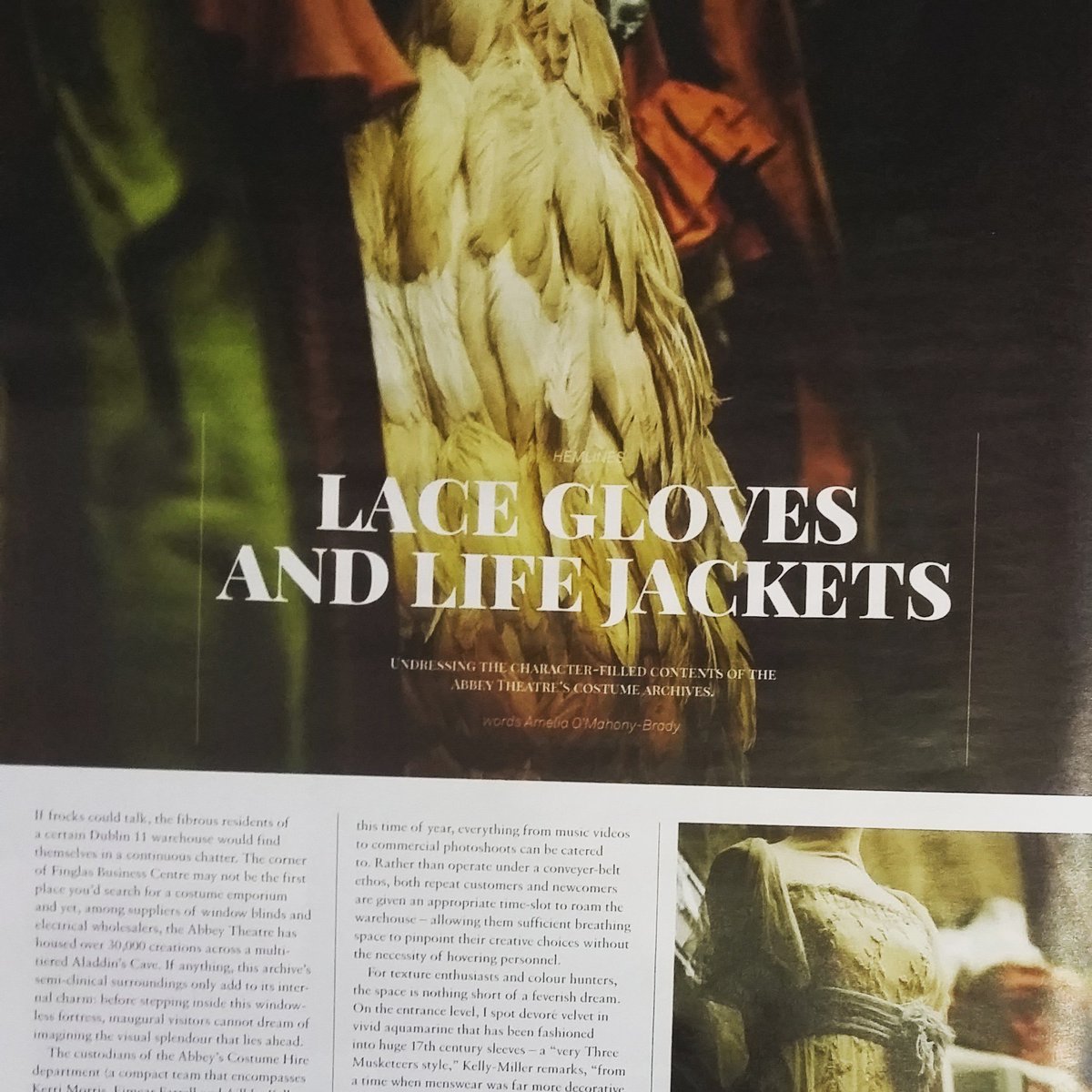 Lace Gloves and Life Jackets, a beautifully worded piece written about our Costume Hire Stores in this months issue of Totally Dublin. Words by Amelia O'Mahony-Brady and photographs by Ros Kavanagh.