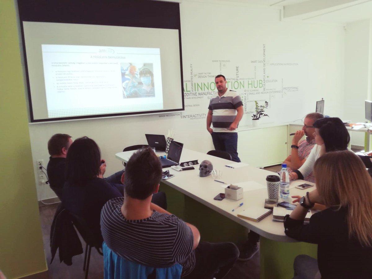 PBNHungary's tweet image. Today we had internal #technology day in our #digitalinnovationhub AM-LAB for our colleagues in the topic of #AdditiveManufacturing #scanning #3Dprinting We also had the possibility to try #Hololens and a lot of interesting equipment :) #PBNHungary #AMLABHungary