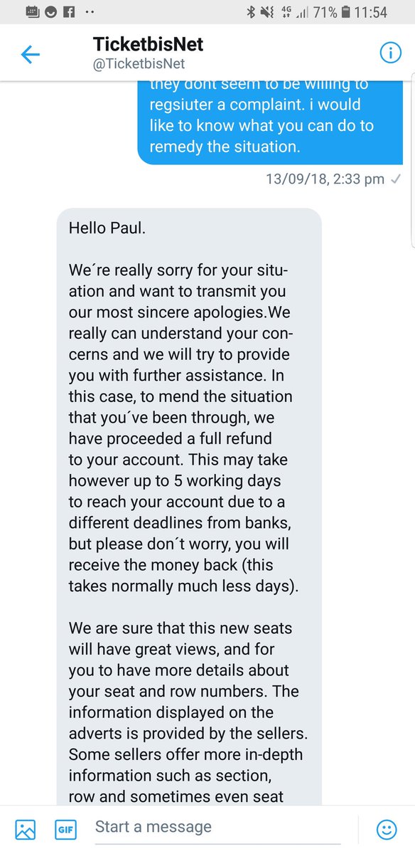 PaulMLPIFA's tweet photo. @TicketbisNet where is my money? #CustomerService #RipOffBritain https://t.co/LjJ730vJf4