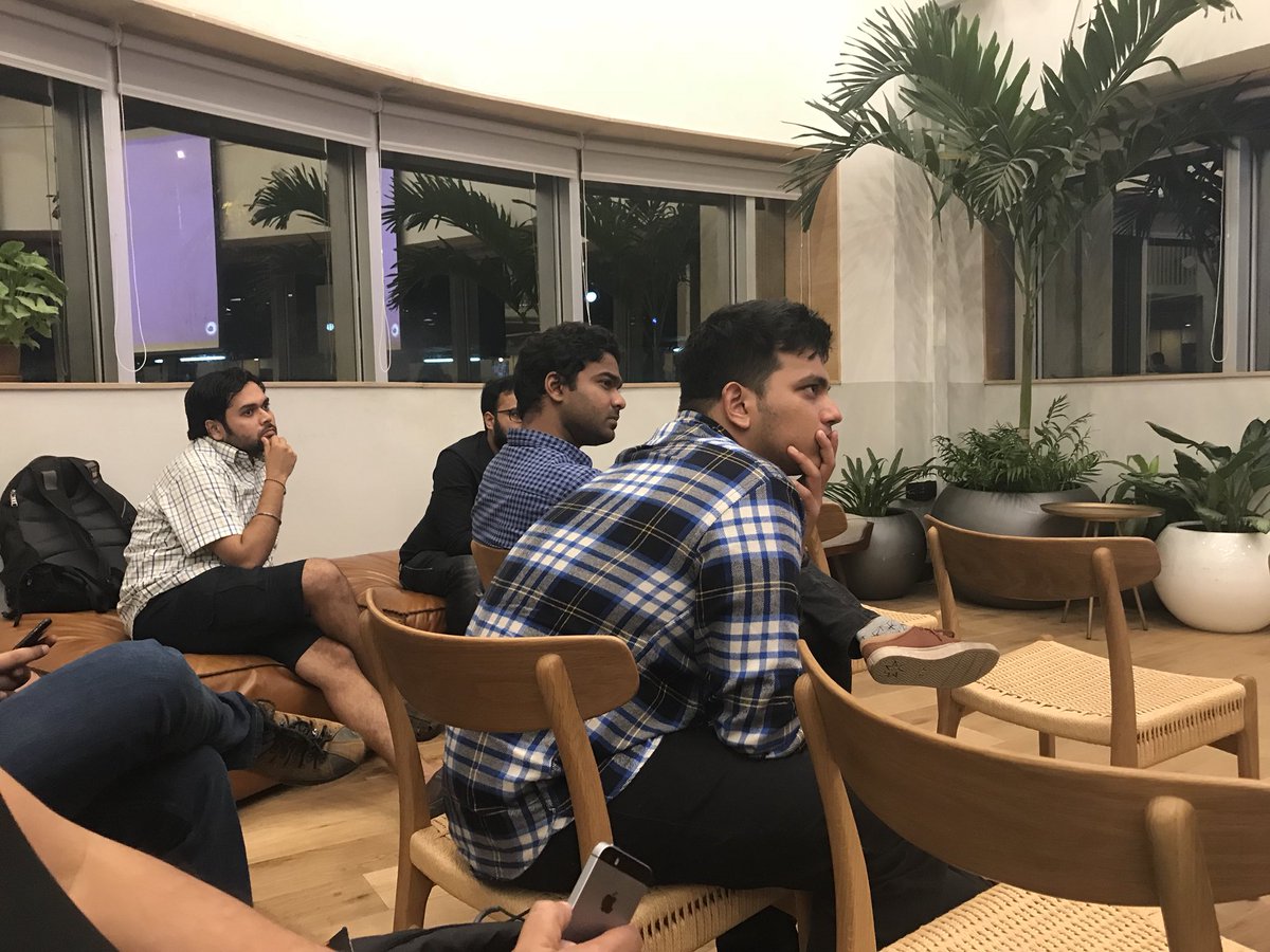 gokulgaze's tweet image. Interesting views on #EthereumRoadmap #DecentralizedApps #Tokenomics #SmartContracts #BlockchainScalability #BlockchainInteroperatability #BlockchainGames at #ConsenSys MeetUp at WeWork Koramangala. Great conversations and dialogues.