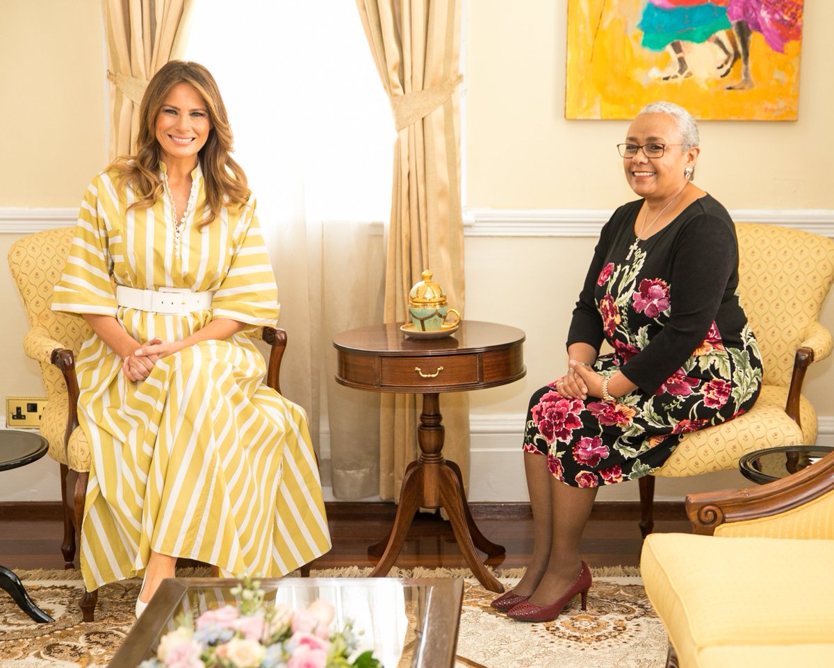 Office of the First Lady Kenya (@firstladykenya) on Twitter photo Hosted US First Lady Melania Trump at State House where we held talks on matters of health, especially the welfare of mothers and children, and conservation #BeyondZero #BeBest | <a href="/FLOTUS/">First Lady Melania Trump</a>
<a href="/USEmbassyKenya/">U.S. Embassy Nairobi</a> <a href="/WhiteHouse/">The White House</a> president.go.ke/2018/10/05/fir… Hosted US First Lady Melania Trump at State House where we held talks on matters of health, especially the welfare of mothers and children, and conservation #BeyondZero #BeBest | <a href="/FLOTUS/">First Lady Melania Trump</a>
<a href="/USEmbassyKenya/">U.S. Embassy Nairobi</a> <a href="/WhiteHouse/">The White House</a> president.go.ke/2018/10/05/fir…