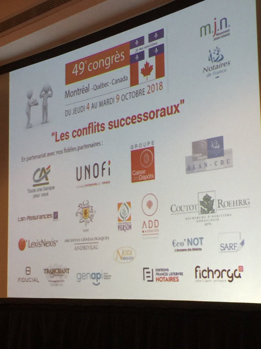 Séance inaugurale du 49ème congrès du Mouvement Jeune Notariat à Montréal..