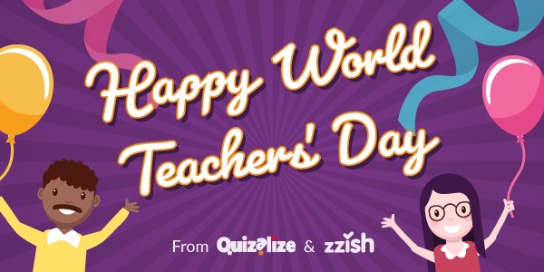Happy World Teachers' Day you marvelous lot! 🎉🎉🎉
We've prepared a fun quiz, so today you get to be the student 😀
1. Go to zzi.sh
2. Use the class code cjh5266 to sign in
3. Enter your name and begin!

#WorldTeachersDay #TeachersDay2018 #teachersmatter