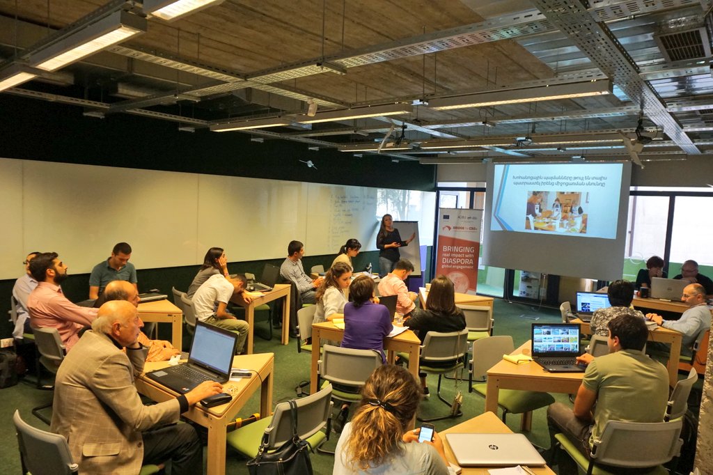 EPFArmenia's tweet photo. Today is the last day of Idea validation training which lasted for 6 weeks. More than a dozen of social entrepreneurial projects are going to be funded out of almost 40 project ideas. This is a part of #Bridge4CSOs project supported by @EU_Armenia.
@AGBUarmenia 
#EU4CivilSociety https://t.co/M5bDWtBvIP