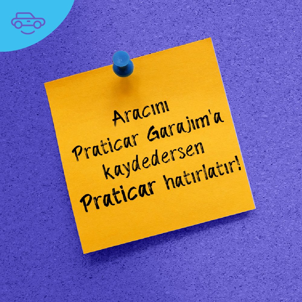 praticarcom_'s tweet photo. Aracının bilgilerini Praticar içindeki Garajım bölümüne kaydet; zorunlu muayene ve periyodik bakım ihtiyaçlarını zamanı gelince sana hatırlatalım! Sen de Praticar kullan, aracına değil keyfine bak! 👍🏻 https://t.co/MGFXooWdMA