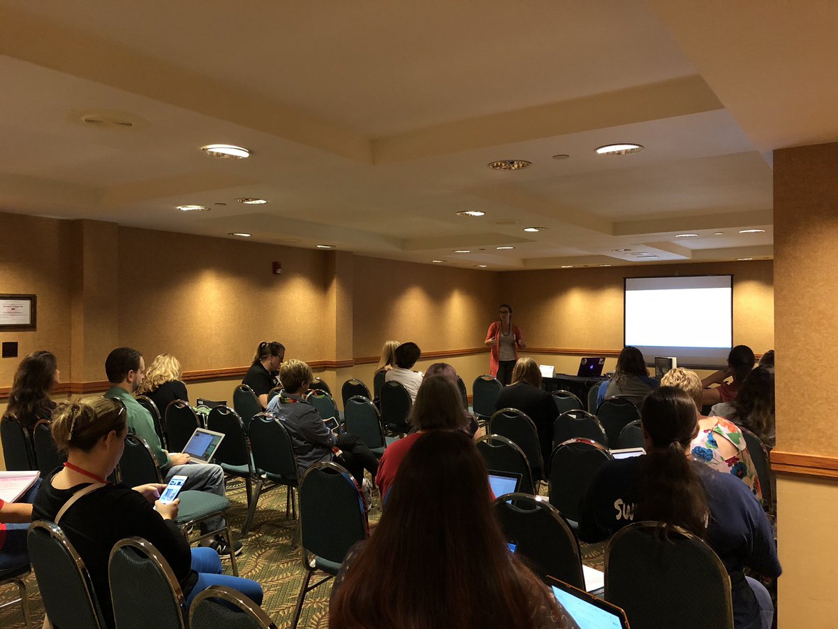 GHES_Library's tweet photo. @Booksaredivine rocked her presentation on Hyperdocs at #ncslma18! #ignitelearningbcps @lms_knights @bcpsncmedia https://t.co/ZNyXgGojLJ