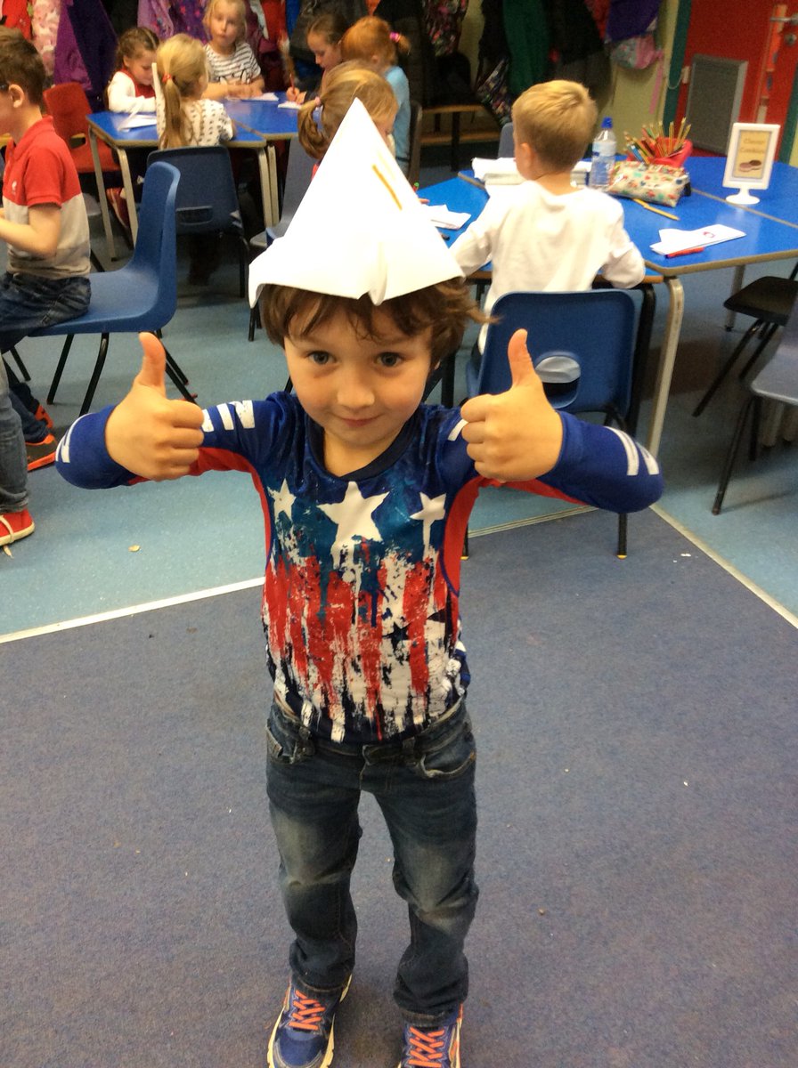 GatewayPenguins's tweet photo. Making paper hats to celebrate the end of WW1 for red, white and blue day. https://t.co/SQEnvKujjH