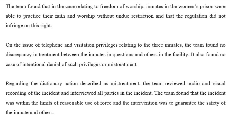 #Bahrain’s National Institution for Human Rights acknowledges physical assault against three inmates at Isa women’s prison, describing it as “disciplinary action” and “reasonable use of force.” Victims’ response here: bit.ly/2pA3uwp