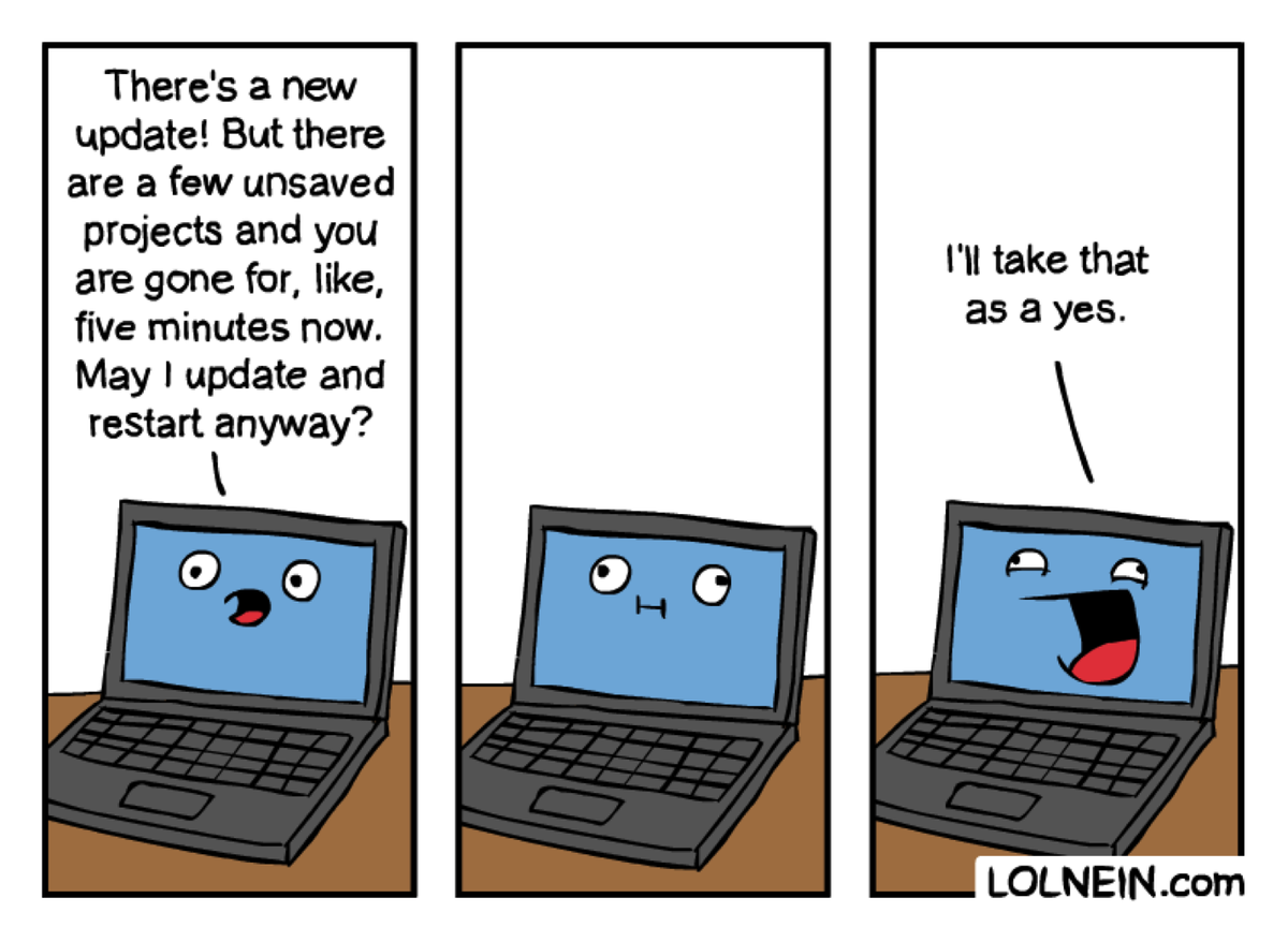 EIGAdvisory's tweet photo. Remember to always save your projects before stepping away from the computer! https://t.co/iuM2CjjnQz