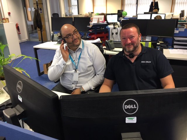 assaabloyent_uk's tweet photo. Just a few images of Senior Management "helping out" on our Helpdesk. Let us know if you had the chance of speaking with Kudret Kahraman (Operations Manager) or Sarah Ryan (Internal Sales & Operations Manager) #NCSW18 #NCSW2018 #assaabloyentrancesystem #assaabloy @instituteofcs https://t.co/DhuF8NKubB