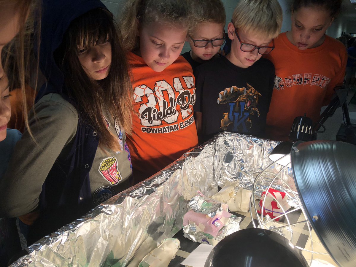 pcpsstem's tweet image. After spending the morning experimenting with insulators and conductors, PowES 5th graders applied their knowledge by designing and building insulated houses for penguins. They then tested and redesigned the houses to make them better. #realengineering