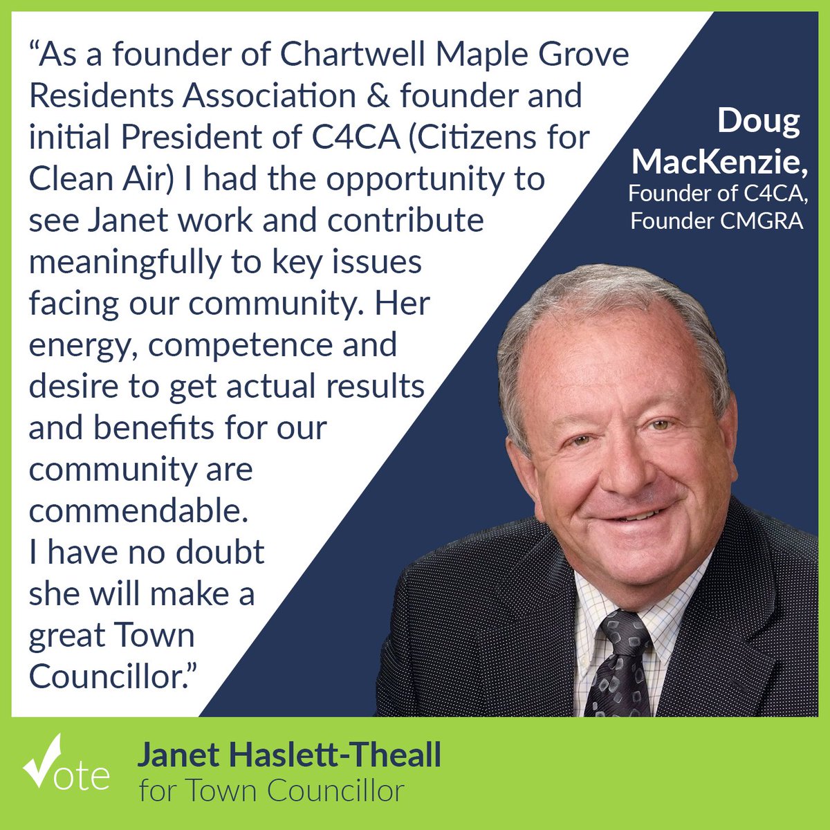 HaslettTheall's tweet photo. #oakville_ward3 #towncouncillor_ward3 #votehaslett_theall #citizensforcleanair #cmgra https://t.co/rqHn6e94AS