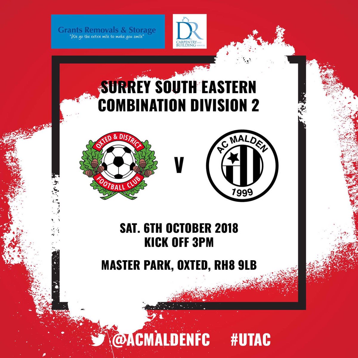 We are back on the road tomorrow against @oxtedfc 3pm KO in the SSEC Division 2 β«οΈπ΄β«οΈπ΄ #UTAC