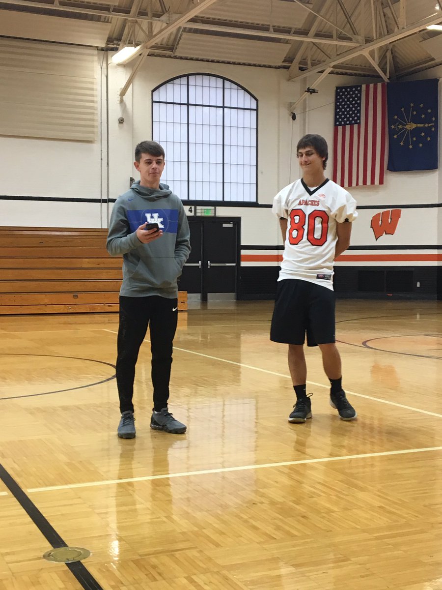 WabashFCA's tweet photo. Today Trenton Daughtry and Logan Vander Veldon, both on our FCA leadership team, gave our lesson.  “And I saw that all toil and all achievement spring from one person’s envy of another. This too is meaningless, a chasing after the wind.” Ecclesiastes 4:4 NIV https://t.co/t5qmkTBC7c