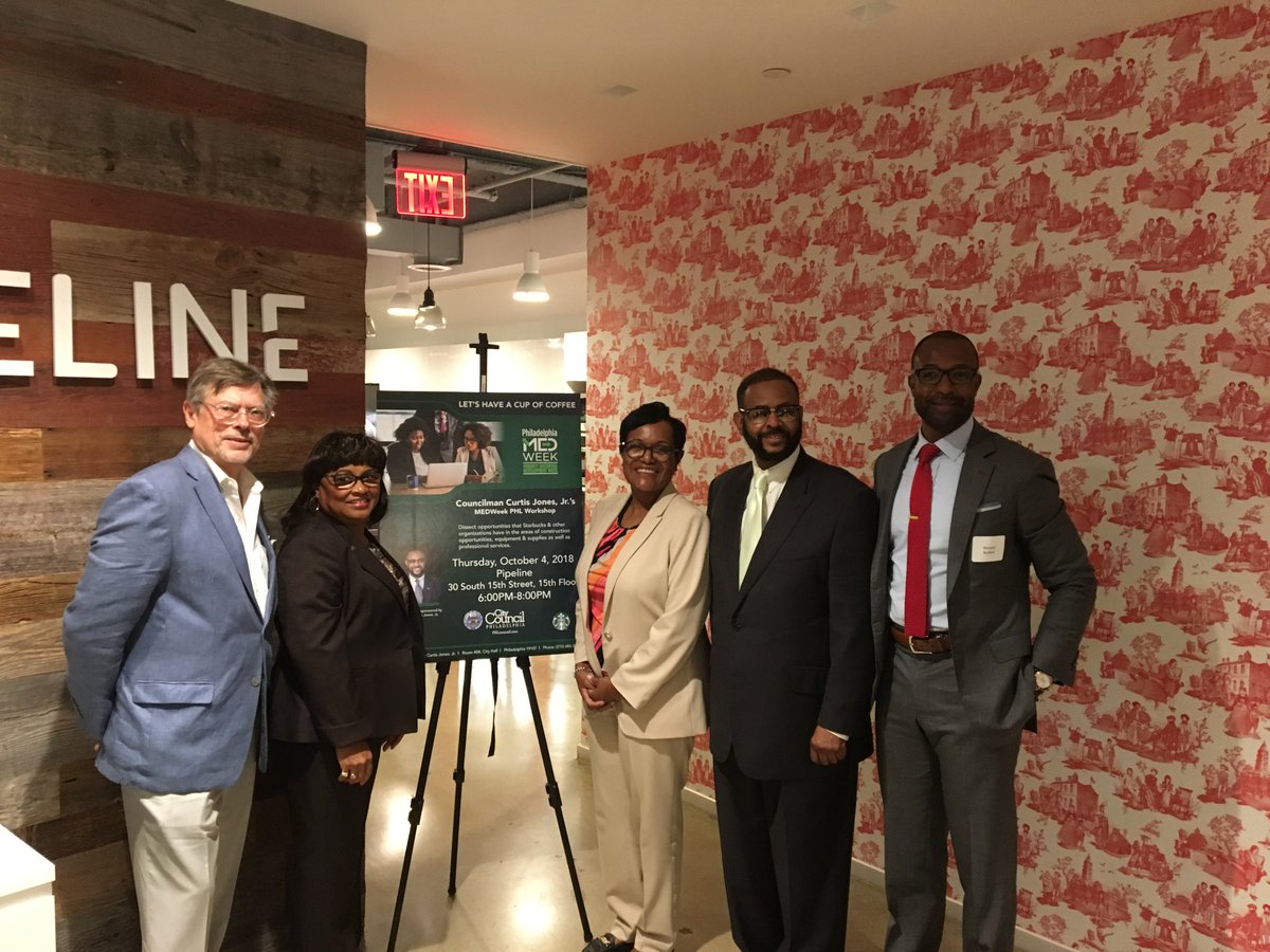BellevueLLC's tweet photo. Our CEO @mustafarashed had the opportunity to attend a panel hosted by Councilman Curtis Jones, Jr. (@Mr4thDistrict) on the opportunities that companies are providing for Philadelphia entrepreneurs in construction, professional services, and more as part of #MEDWeek2018 https://t.co/nXgZmyszGm